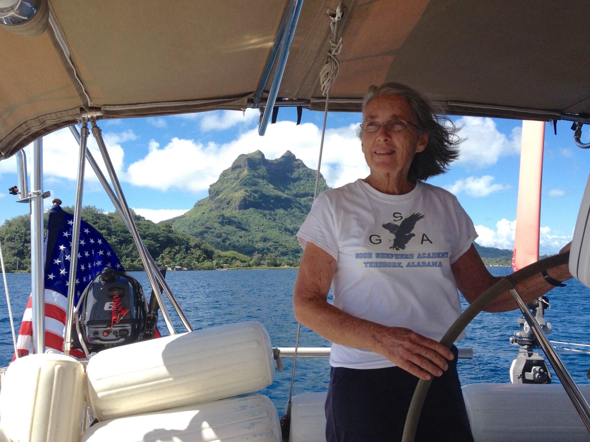 2. Wonderful friends waved a fond fairwell as we sailed off from Bora Bora to our next landfall of Tonga