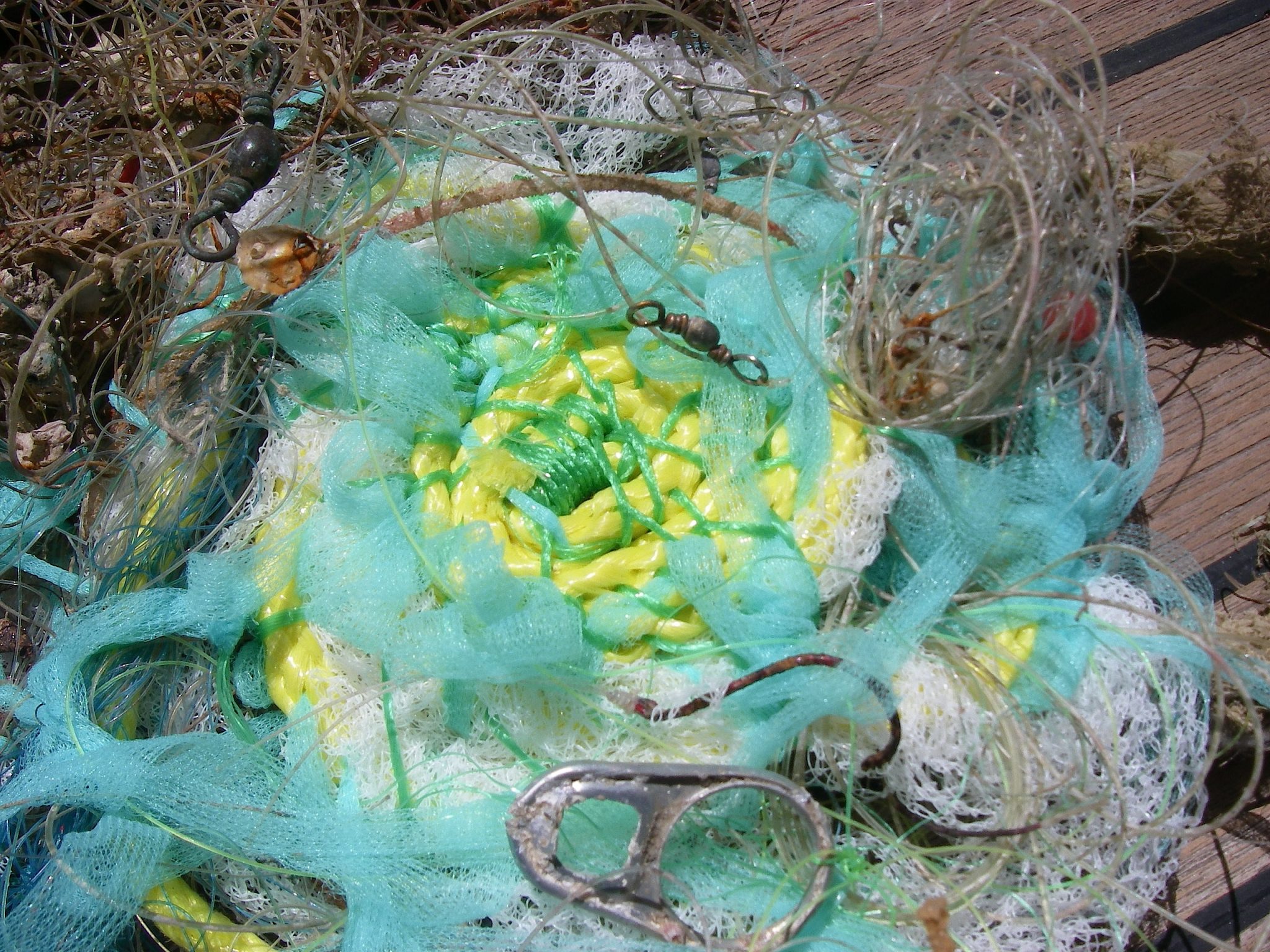 93. New plastic with ocean flotsam plastics, metals, and shells of sea animals